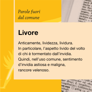 Writers and Readers Parole fuori dal comune Livore