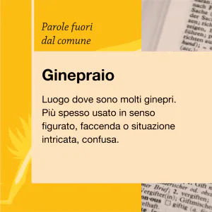 Parole fuori dal comune Ginepraio