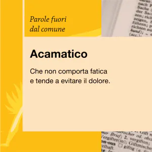 Parole fuori dal comune Acamatico