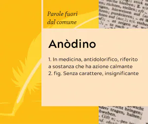 Writers and Readers Parole fuori dal comune Anodino