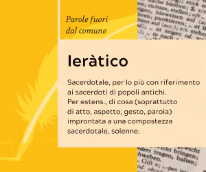 Writers and Readers Parole fuori dal comune Ieratico