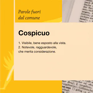 Parole fuori dal comune Cospicuo