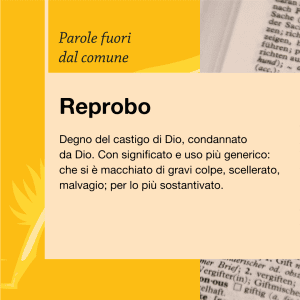 Parole fuori dal comune Reprobo
